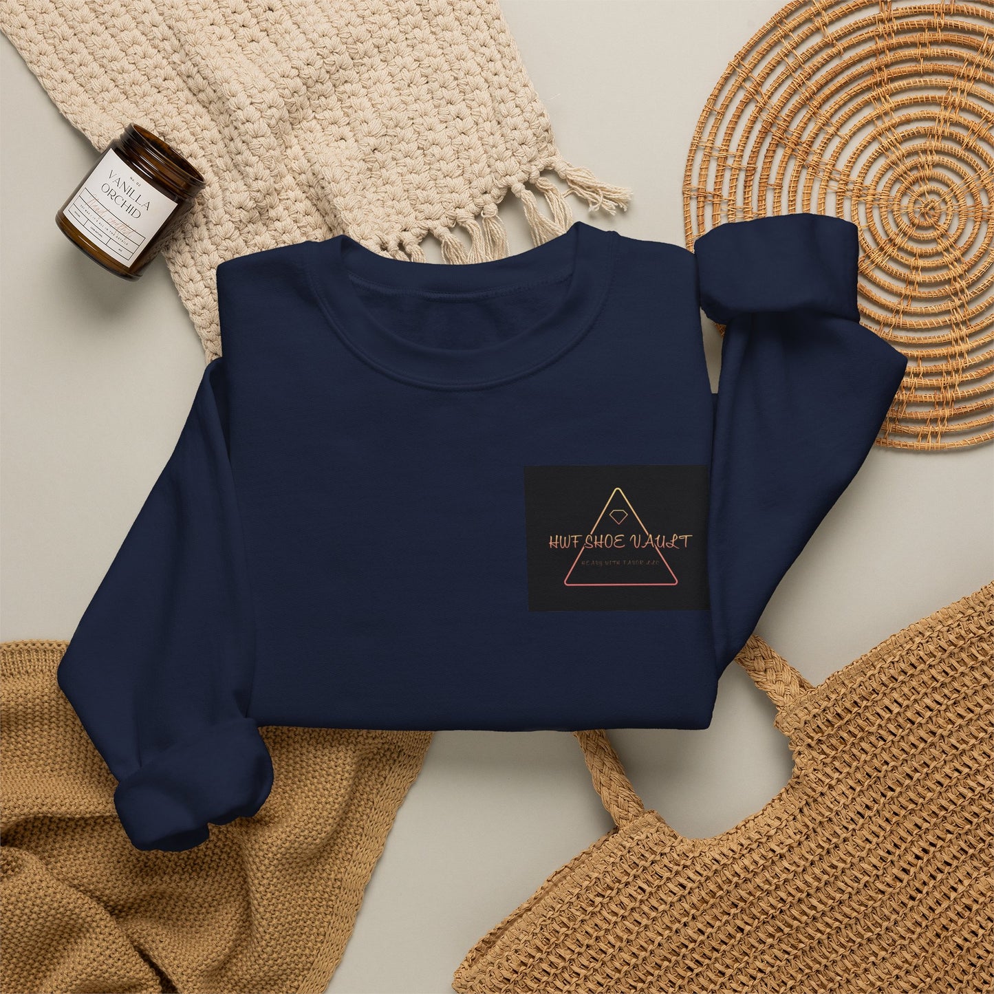 Minimalist Triangle Logo Sweatshirt — 'We Are The Problem' Chest Patch