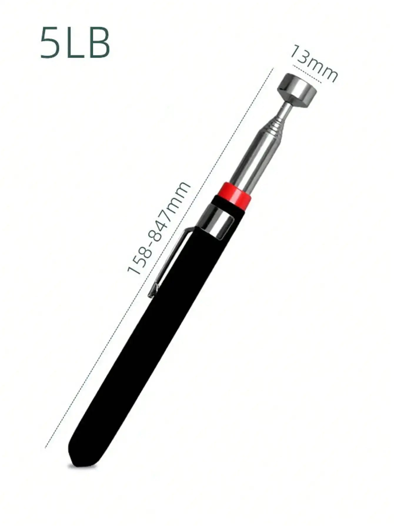 Retractable Magnet Pickup Tool For Hard-To-Reach Places Telescopic Magnetic Iron Suction Rod with LED Light Metal Pick-up Tool DIY Strong Magnetic Metal Screw Suction Rod Pick-up Tools