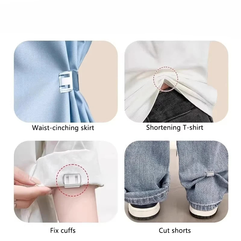 4~10PCS Invisible Leg Shortening Clip, Non-Slip Pants Edge Clip, Quick Fix Hem Clip, Hidden Pants Adjuster, Sewing Accessories
