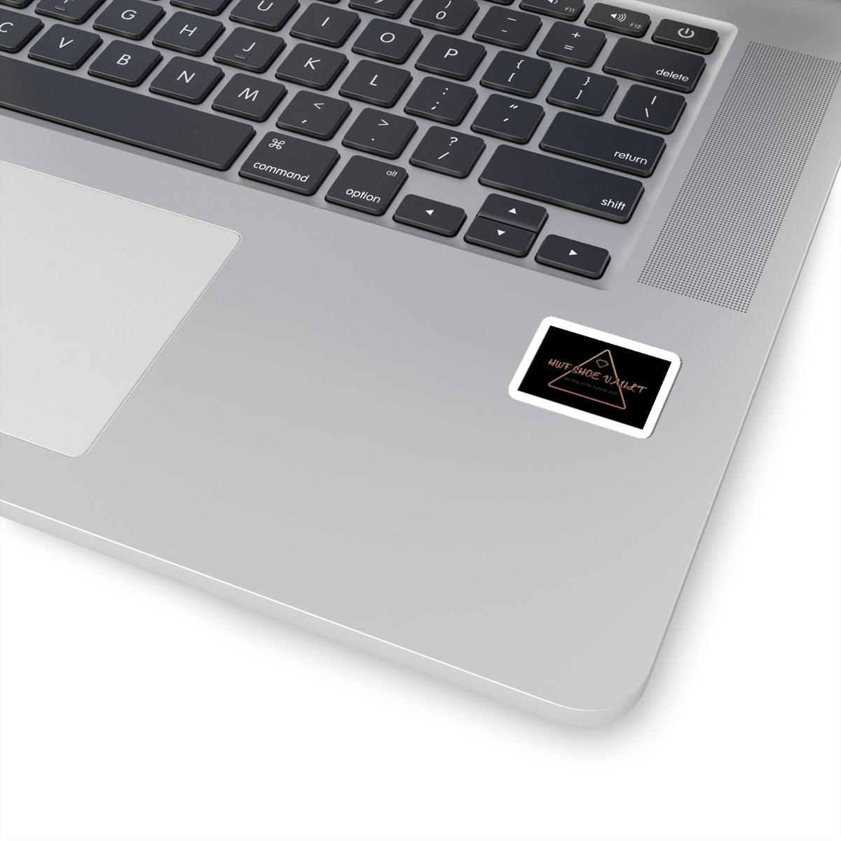 Hate Shoe Wallet Kiss-Cut Sticker — Rose Gold Triangle Logo