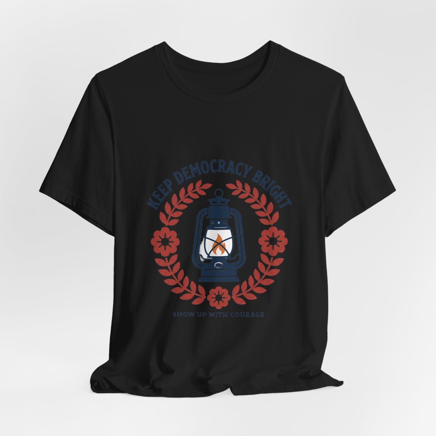 Keep Democracy Bright Lantern Tee | Civic Courage, Participation
