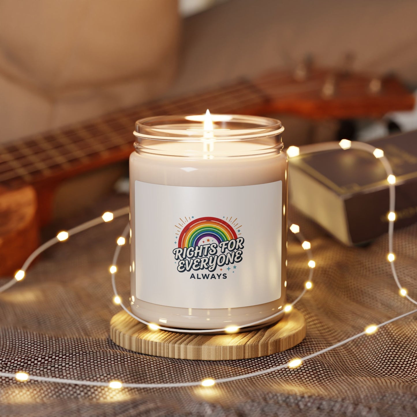 Rights for Everyone Soy Candle | Civic Courage, Rainbow Pride