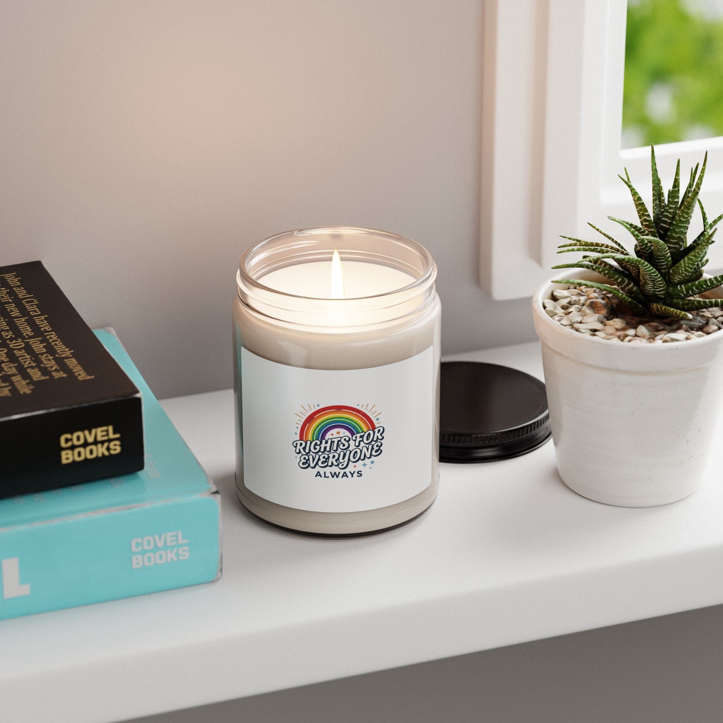 Rights for Everyone Soy Candle | Civic Courage, Rainbow Pride