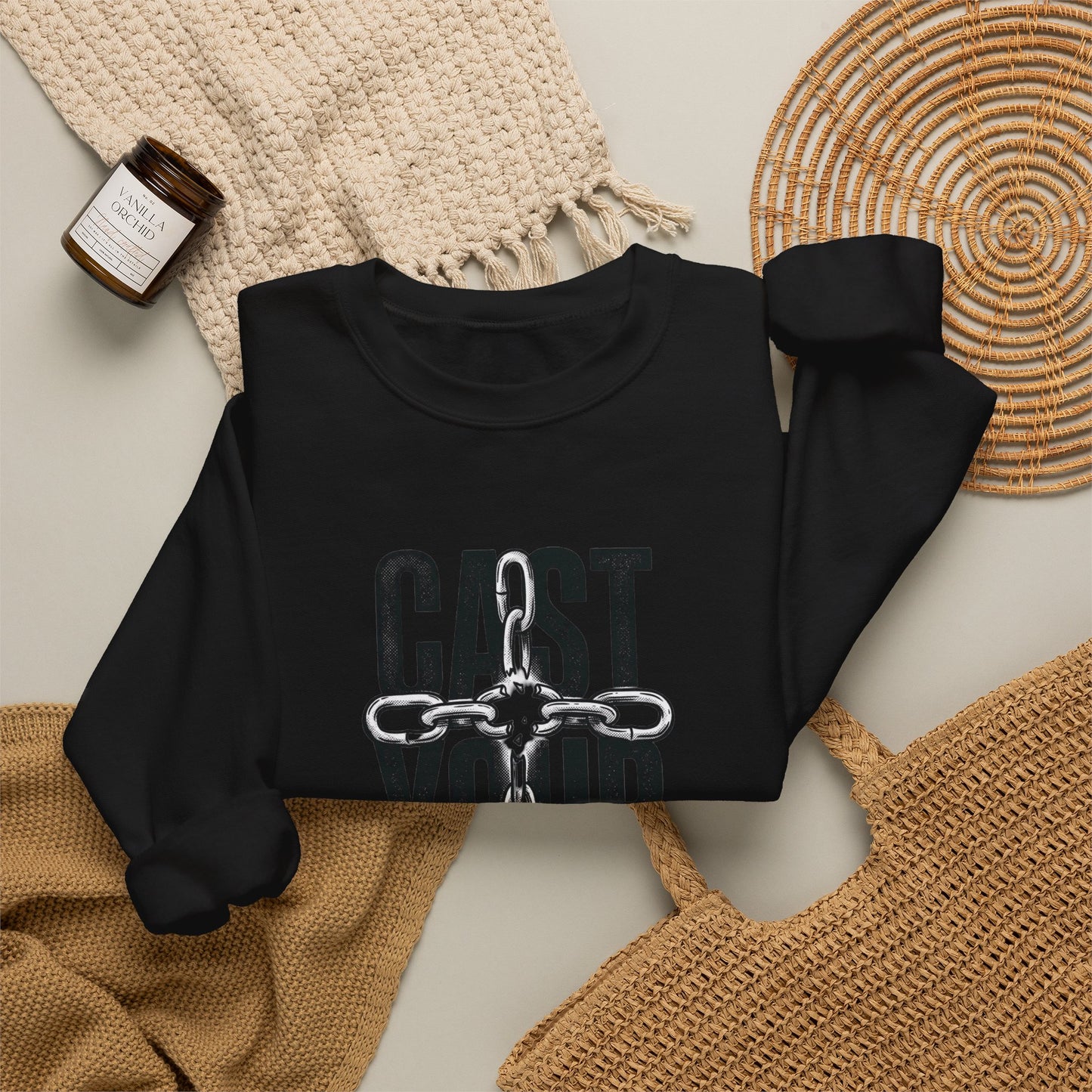 Cast Your Cares Sweatshirt | Christian Streetwear, Scripture Graphic