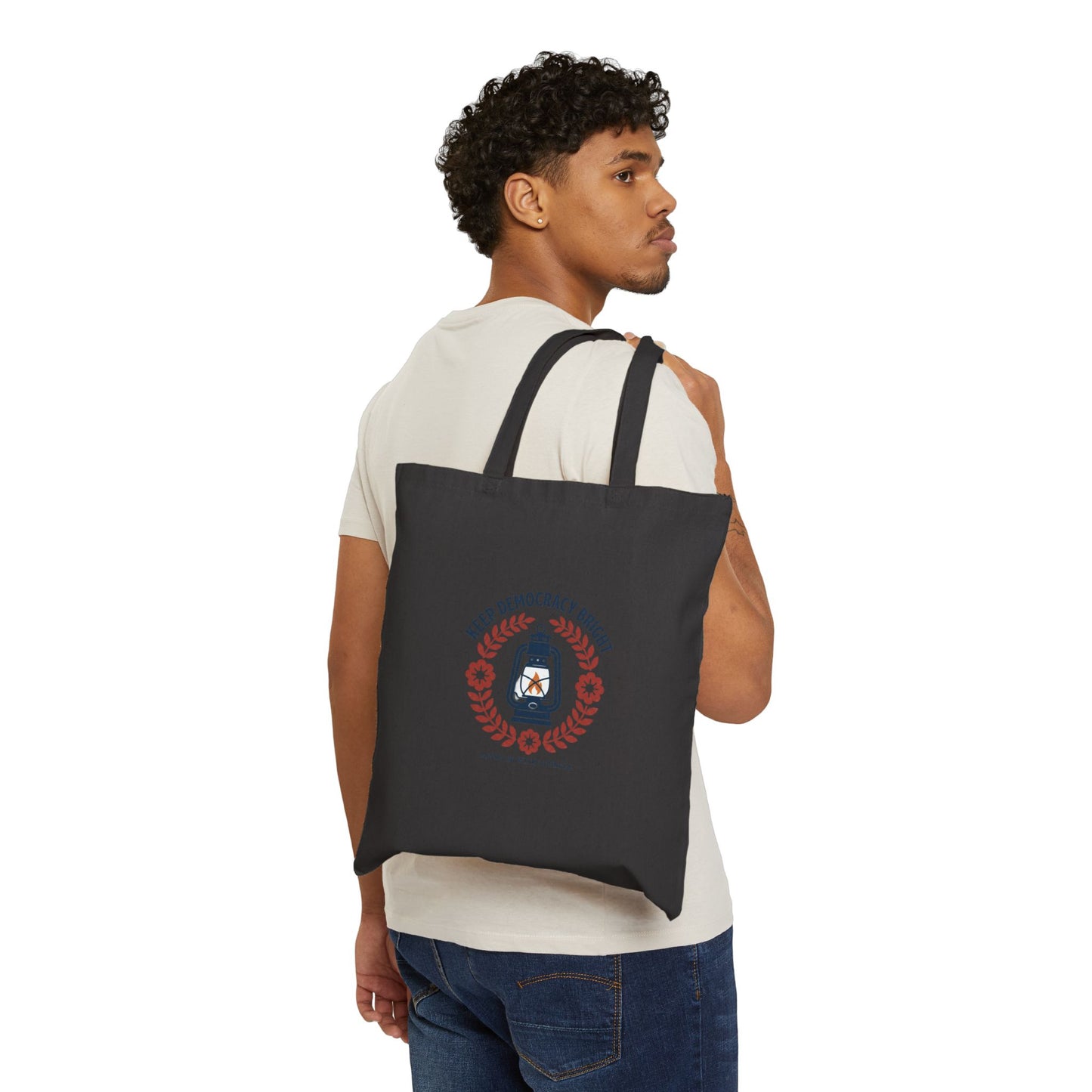 Keep Democracy Bright Tote | Civic Courage, Participation Canvas