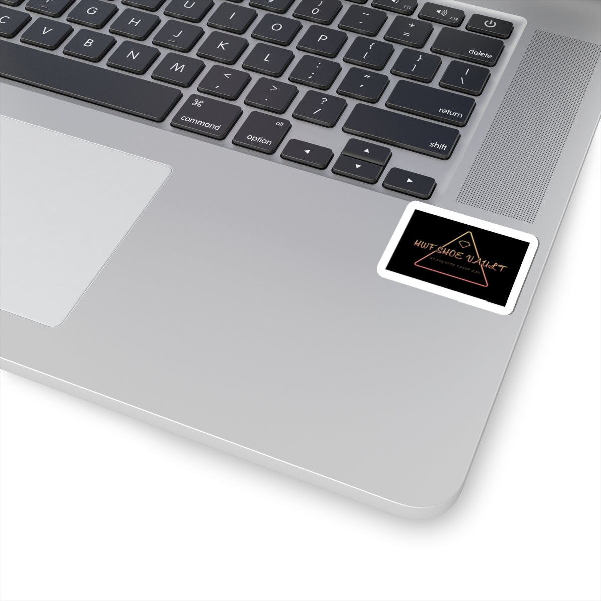 Hate Shoe Wallet Kiss-Cut Sticker — Rose Gold Triangle Logo