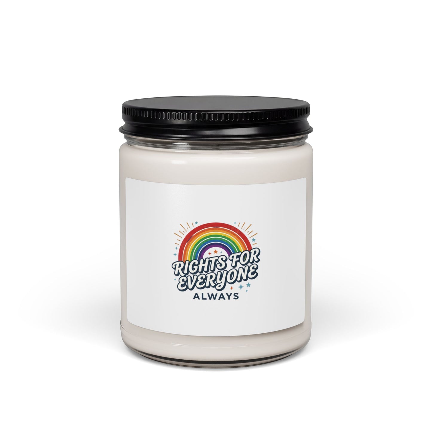Rights for Everyone Soy Candle | Civic Courage, Rainbow Pride