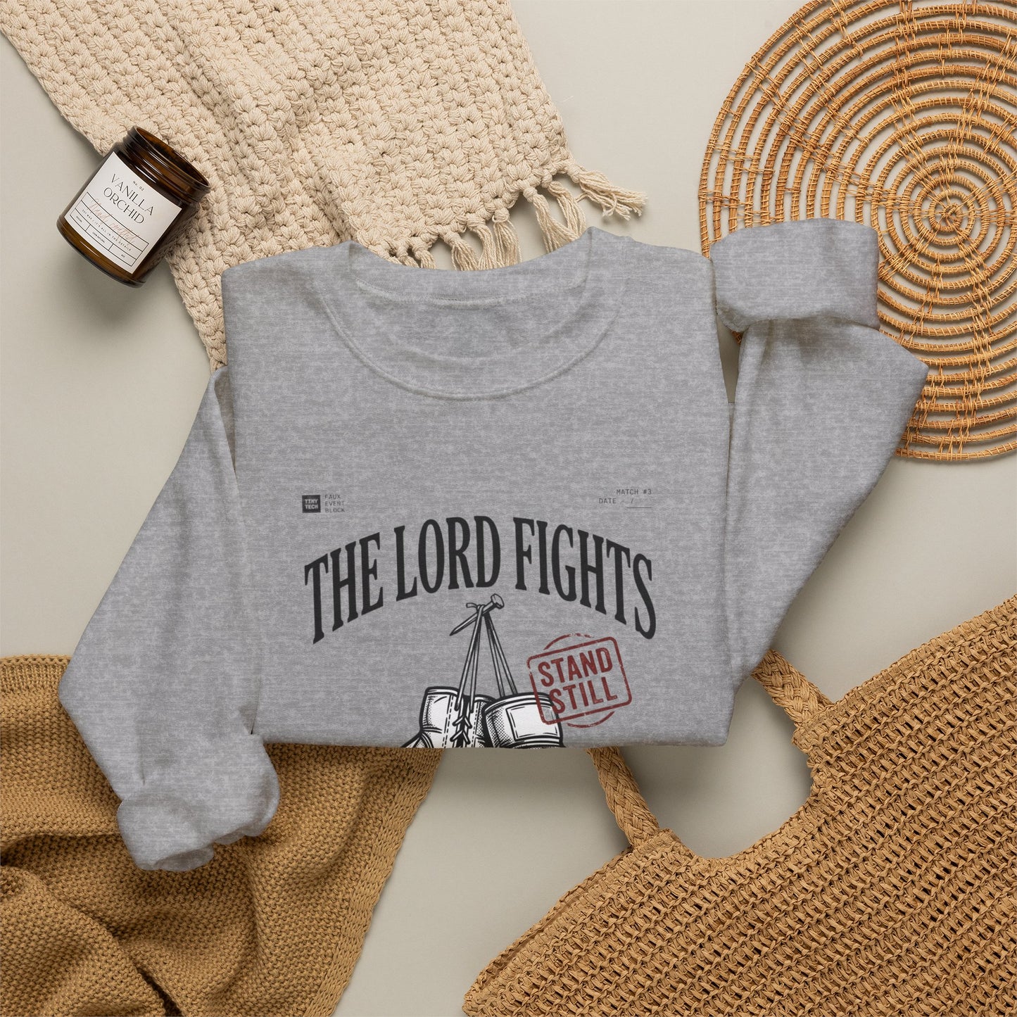 The Lord Fights Boxing Gloves Sweatshirt | Christian Streetwear, Scripture