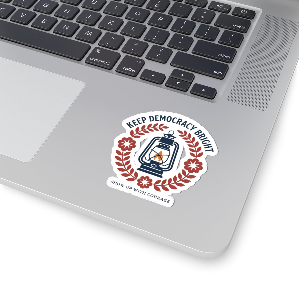 Keep Democracy Bright Lantern Sticker | Civic Courage, Participation