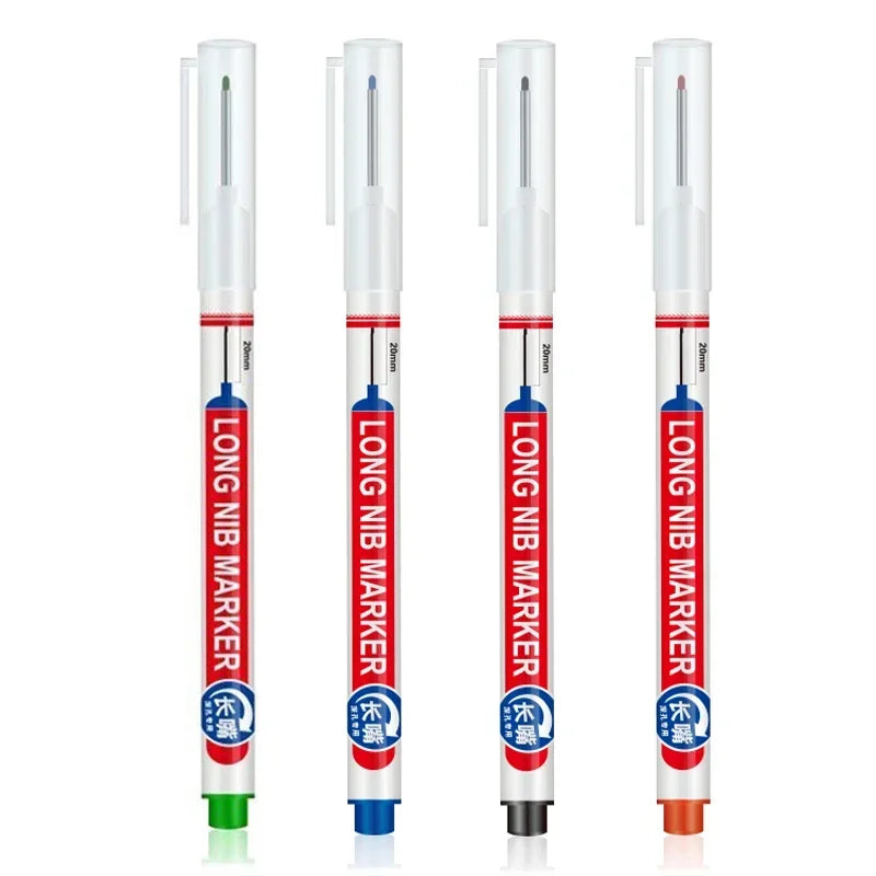 4PCS 20mm Deep Hole Long Nib Multi-Purpose Head Markers for Metal Perforating Pen Woodworking Decoration Art Supplies