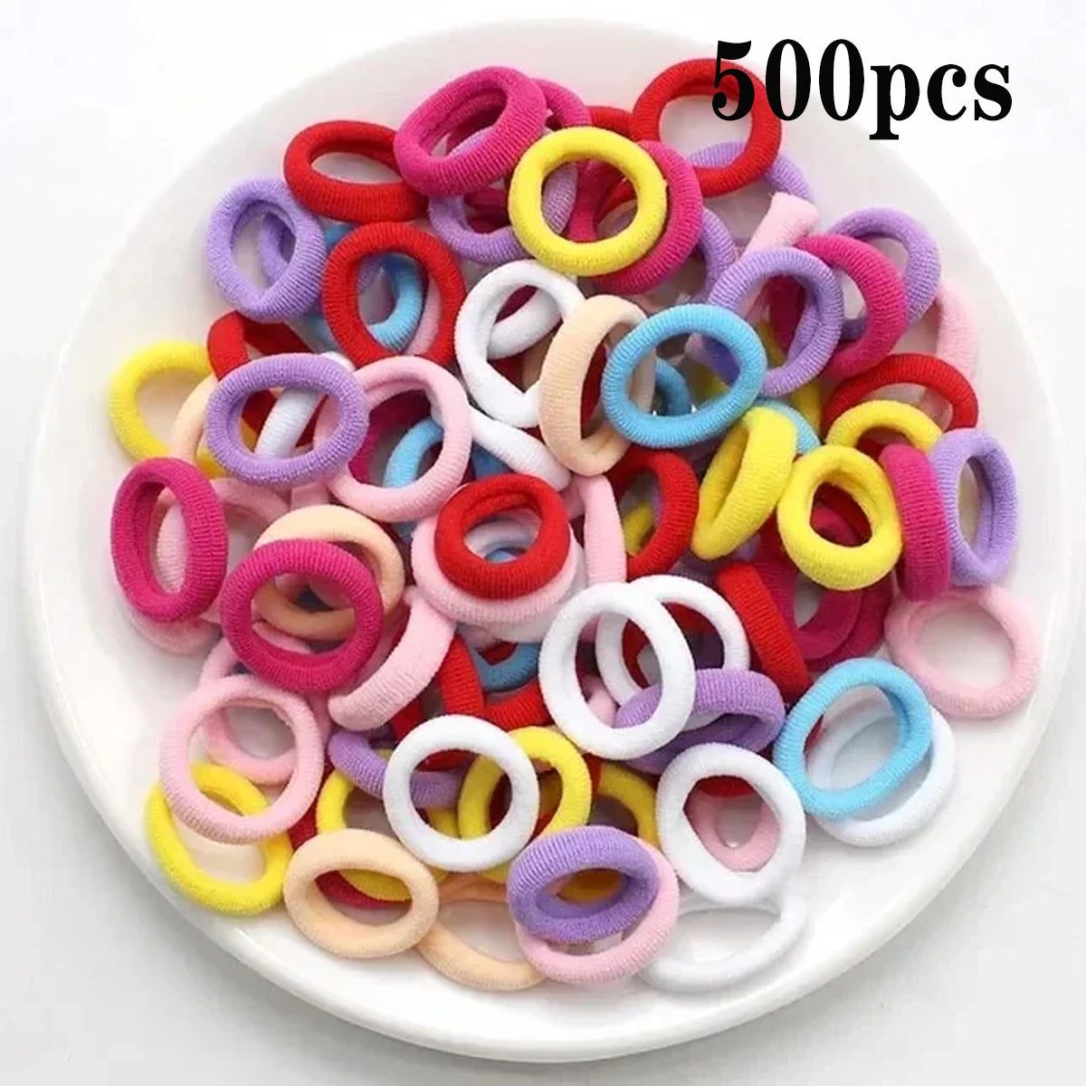 200-1000pcs Women Girls Colorful Nylon Elastic Hair Bands Ponytail Hold Small Hair Tie Rubber Bands Scrunchie Hair Accessories