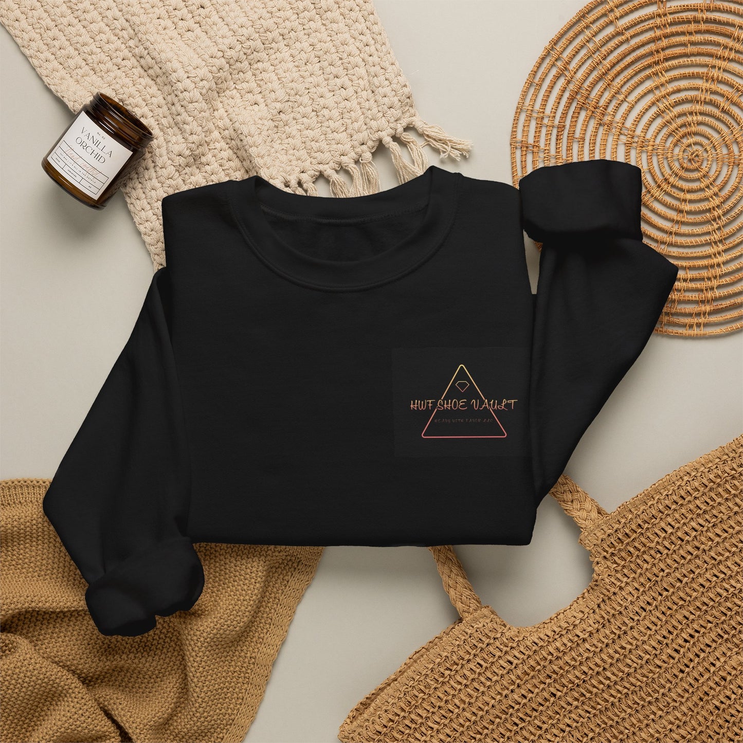 Minimalist Triangle Logo Sweatshirt — 'We Are The Problem' Chest Patch
