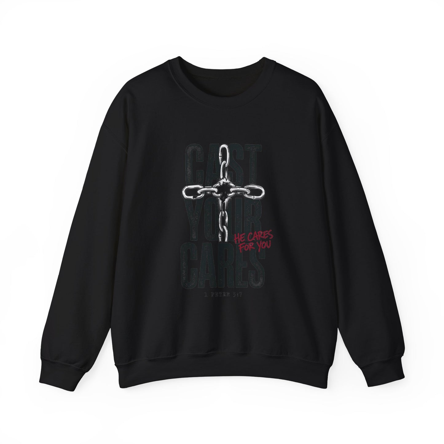 Cast Your Cares Sweatshirt | Christian Streetwear, Scripture Graphic