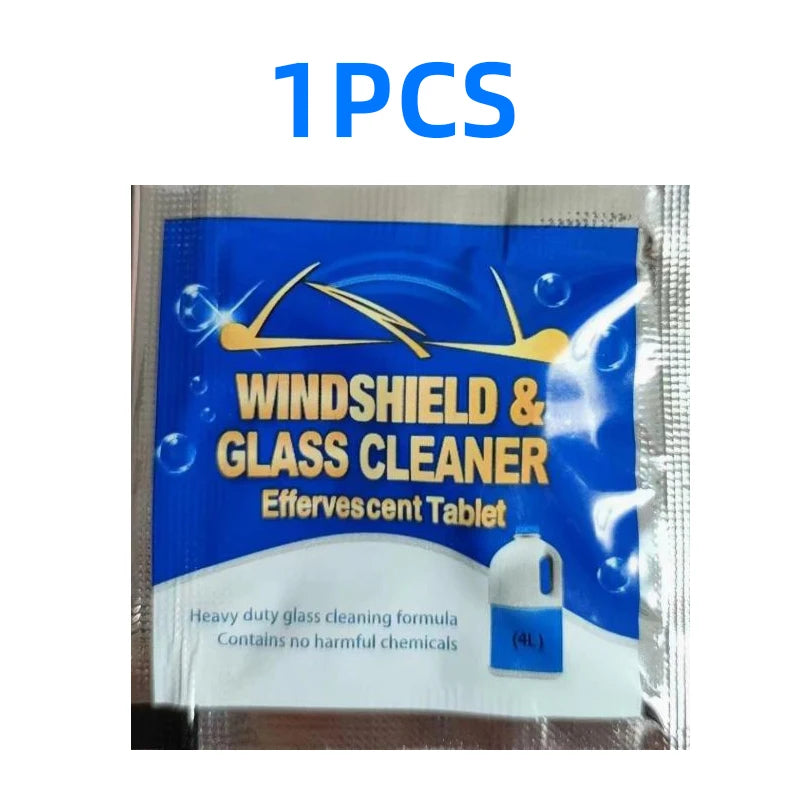 All-Season Windshield Washer Effervescent Tablet (Solid Concentrate) Shellac-Free Formula