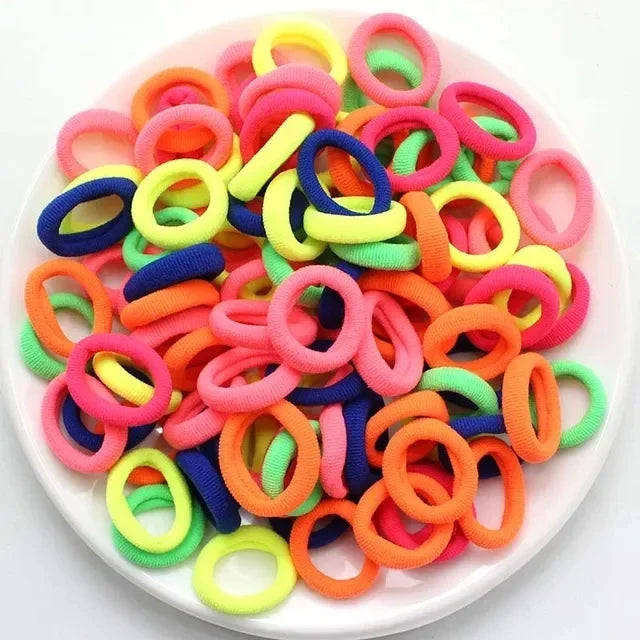 200-1000pcs Women Girls Colorful Nylon Elastic Hair Bands Ponytail Hold Small Hair Tie Rubber Bands Scrunchie Hair Accessories