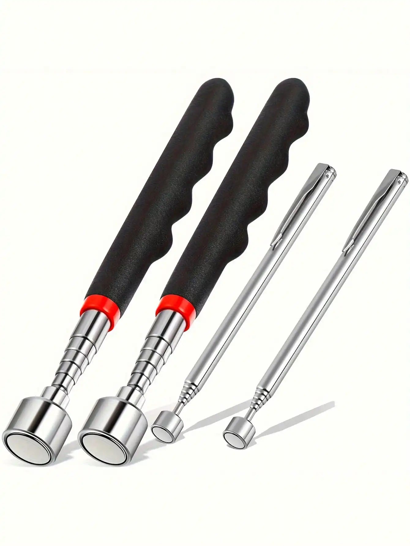 Retractable Magnet Pickup Tool For Hard-To-Reach Places Telescopic Magnetic Iron Suction Rod with LED Light Metal Pick-up Tool DIY Strong Magnetic Metal Screw Suction Rod Pick-up Tools
