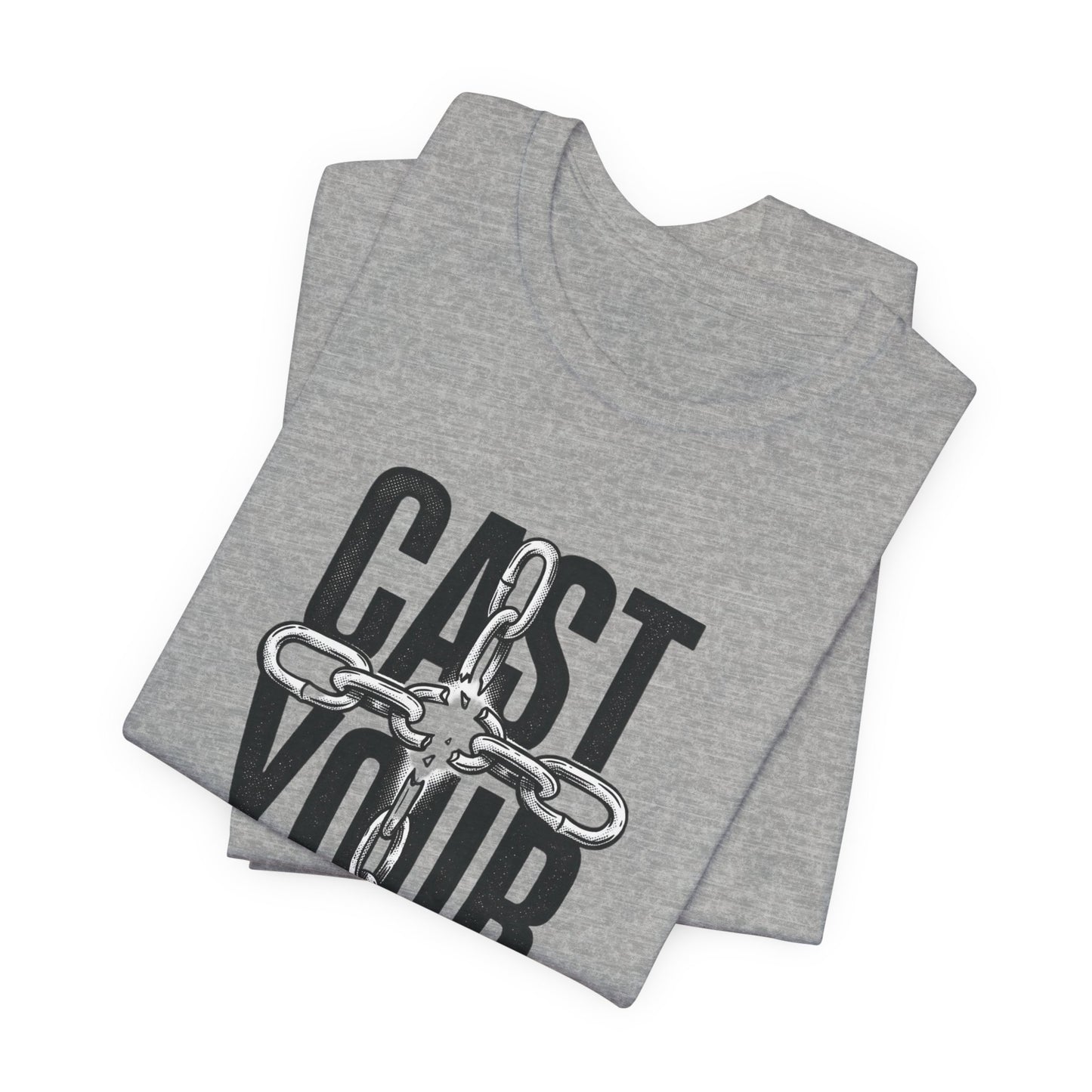 Cast Your Cares Tee | Christian Streetwear, Scripture Cross Graphic