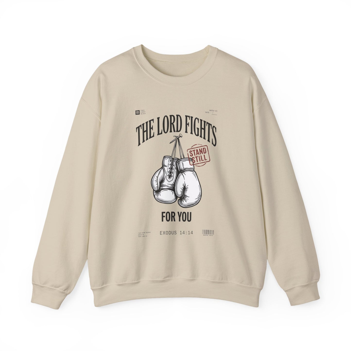 The Lord Fights Boxing Gloves Sweatshirt | Christian Streetwear, Scripture