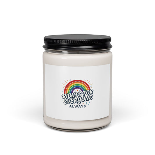 Rights for Everyone Soy Candle | Civic Courage, Rainbow Pride