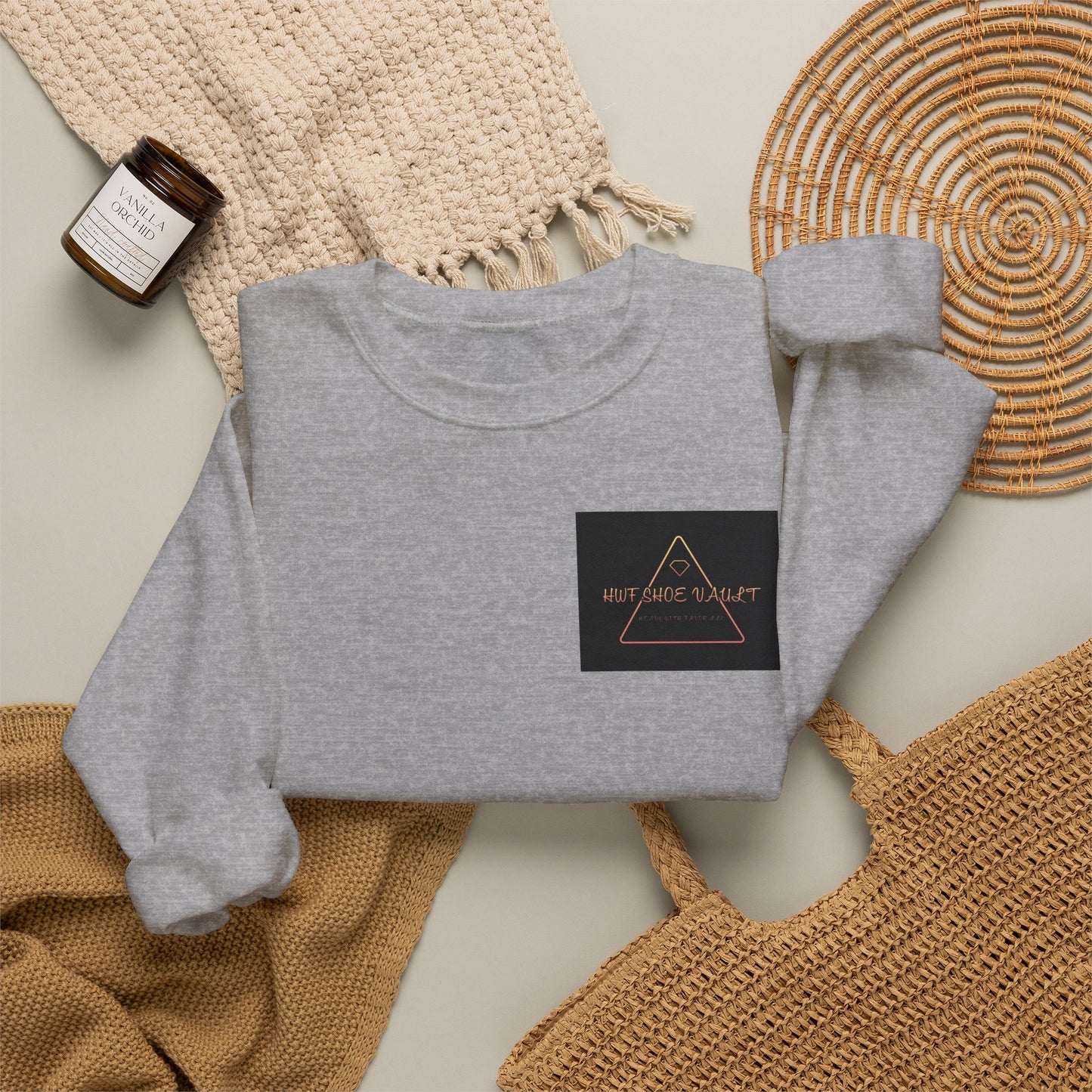 Minimalist Triangle Logo Sweatshirt — 'We Are The Problem' Chest Patch