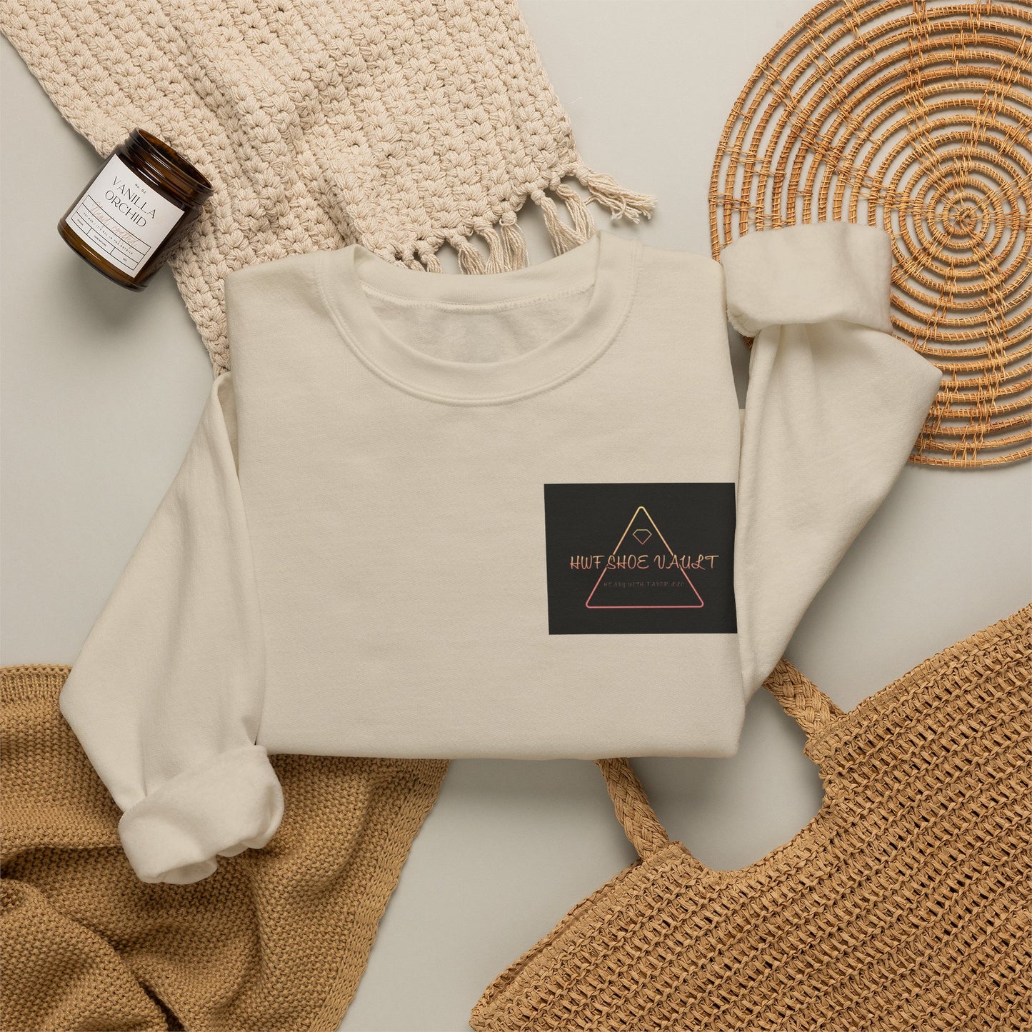 Minimalist Triangle Logo Sweatshirt — 'We Are The Problem' Chest Patch