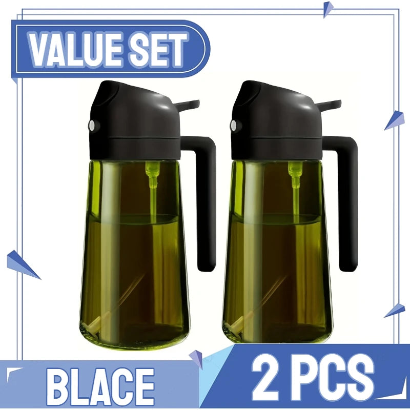 Olive Oil Spray Bottle for Oil Bottle Pouring for Cooking Oil Spices Camping Dispenser with Automatic Lid Spice Shaker