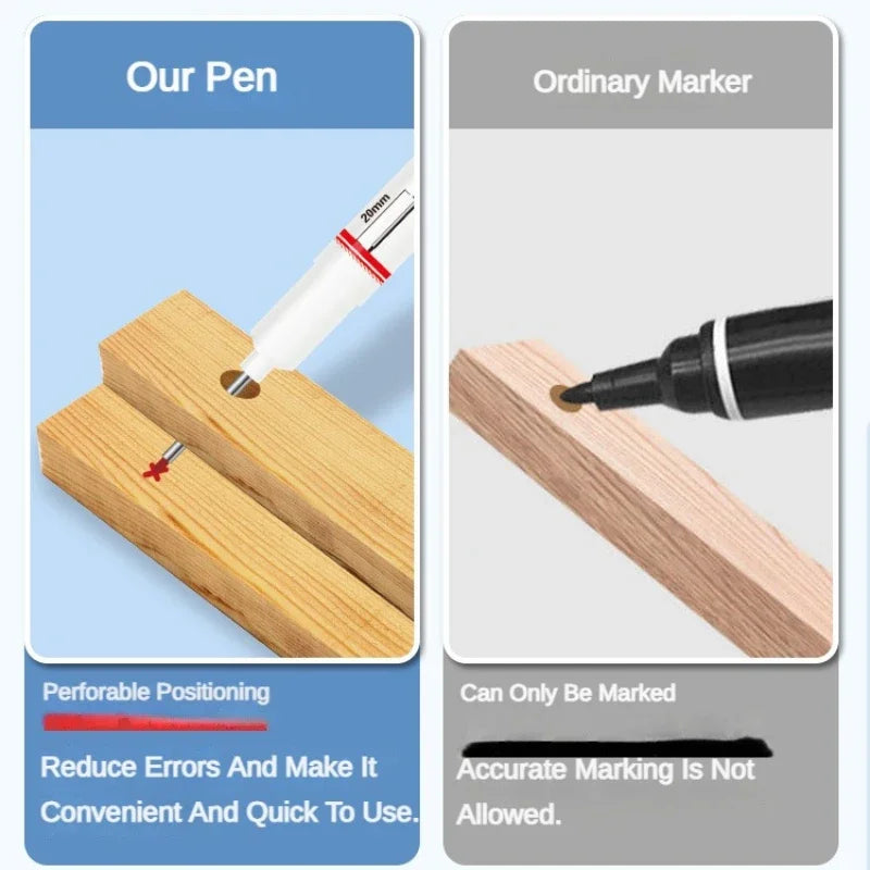 4PCS 20mm Deep Hole Long Nib Multi-Purpose Head Markers for Metal Perforating Pen Woodworking Decoration Art Supplies