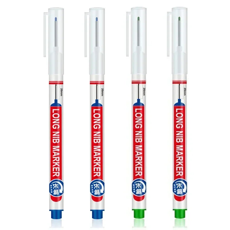 4PCS 20mm Deep Hole Long Nib Multi-Purpose Head Markers for Metal Perforating Pen Woodworking Decoration Art Supplies