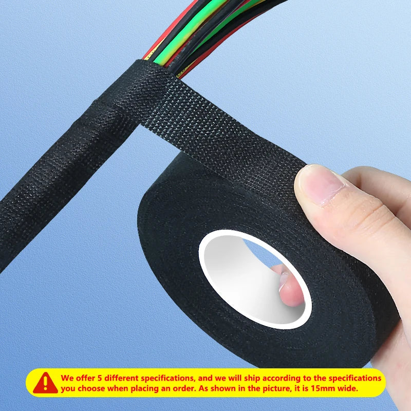 High Temperature Wire Harness Cloth Tape Automotive Cable Loom Heatproof Fabric Adhesive Tape for Engine Electrical Insulation