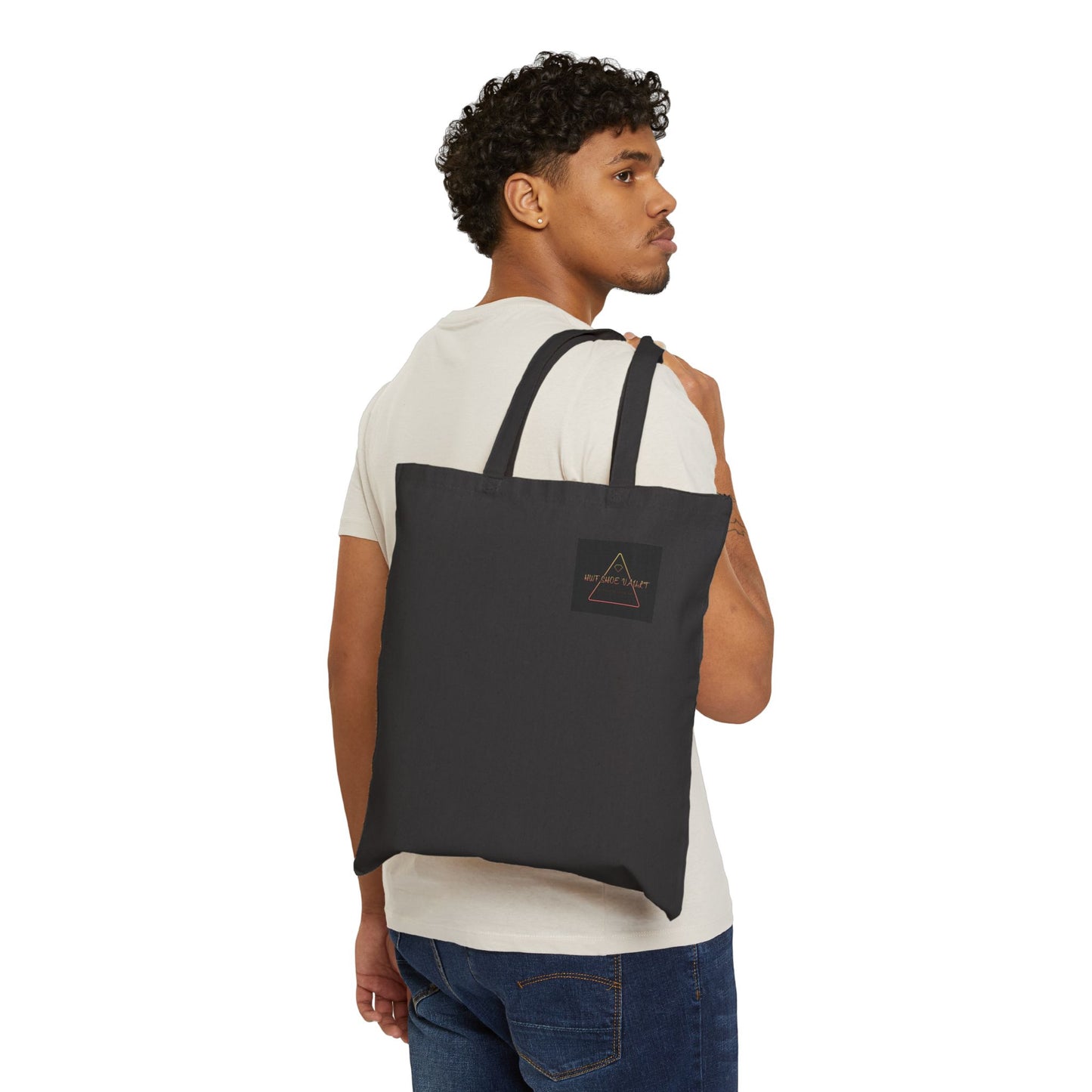 Minimalist Geometric Logo Cotton Tote Bag