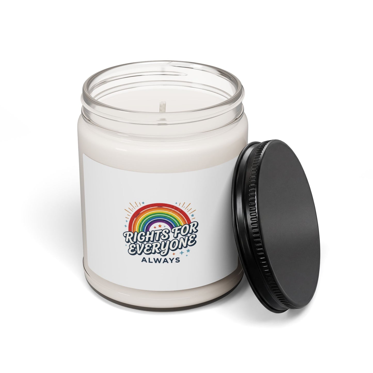 Rights for Everyone Soy Candle | Civic Courage, Rainbow Pride