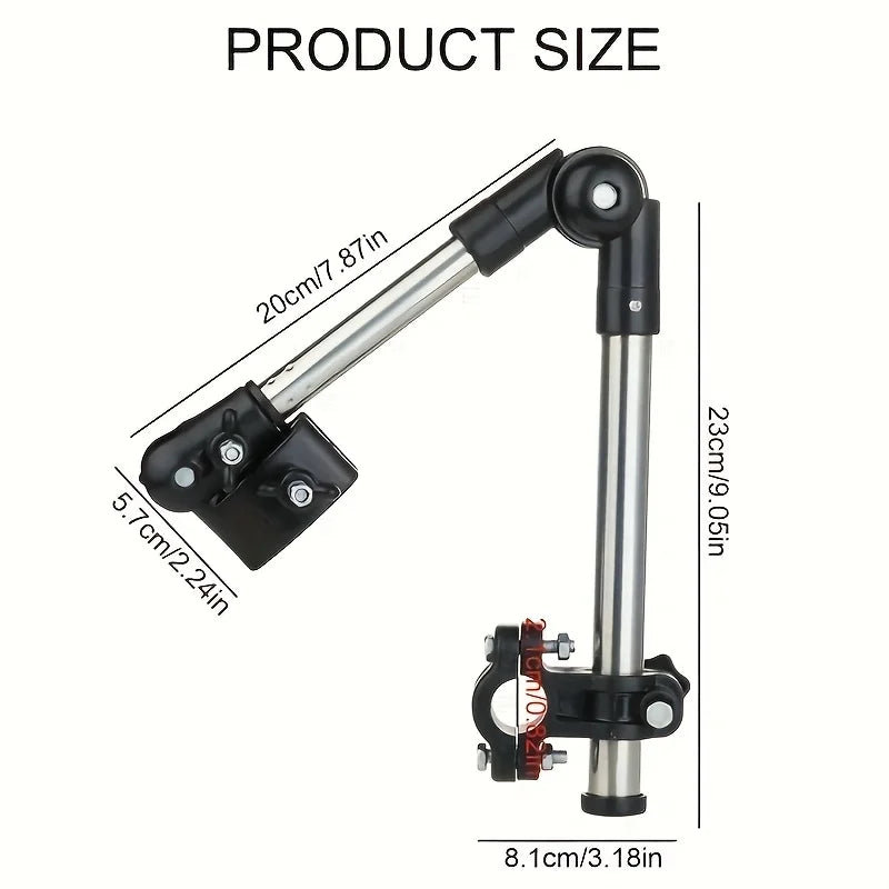 Adjustable Stainless Steel Umbrella Stand for Wheelchairs and Bicycles Rainproof Equipment, Multi-function Umbrella Stand
