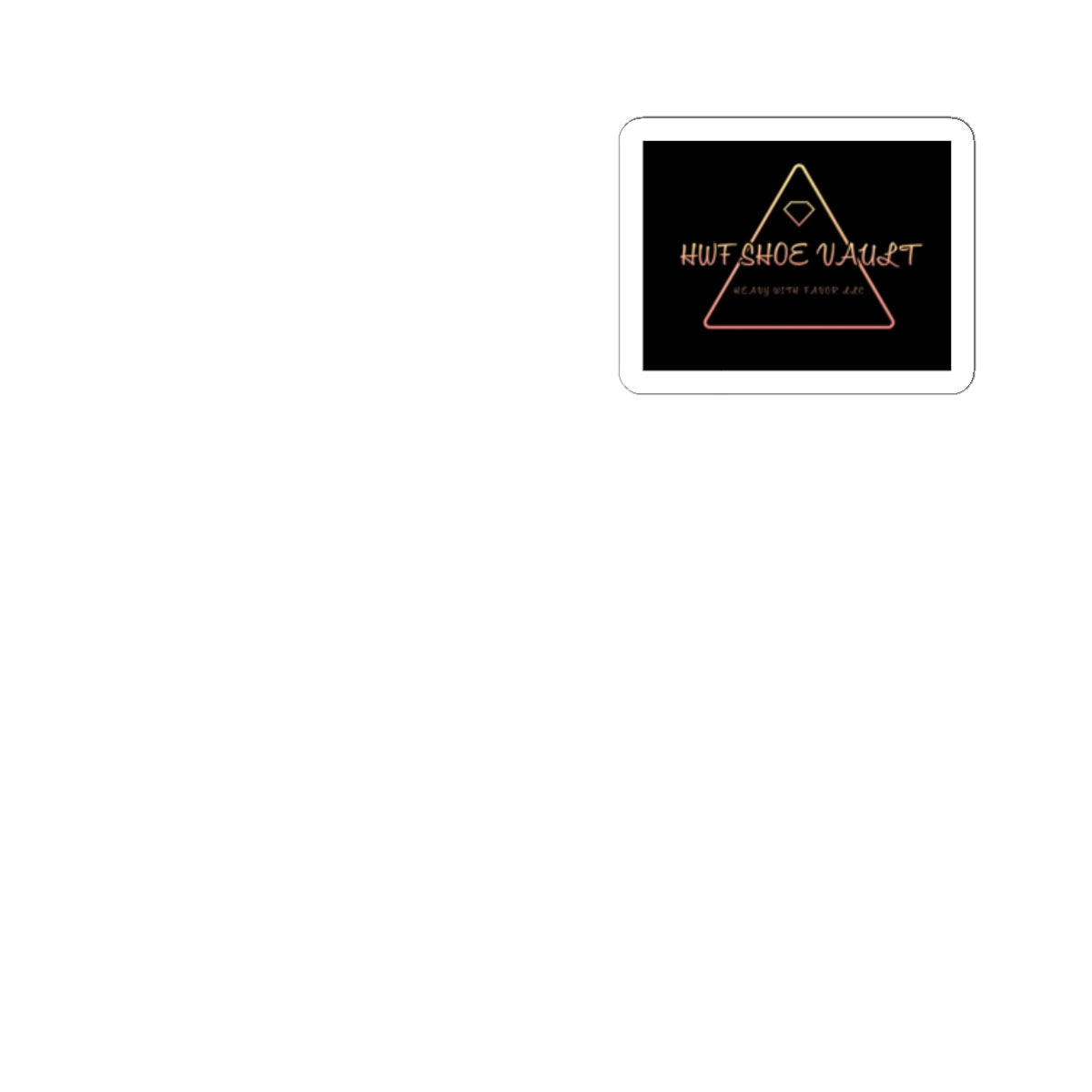 Hate Shoe Wallet Kiss-Cut Sticker — Rose Gold Triangle Logo