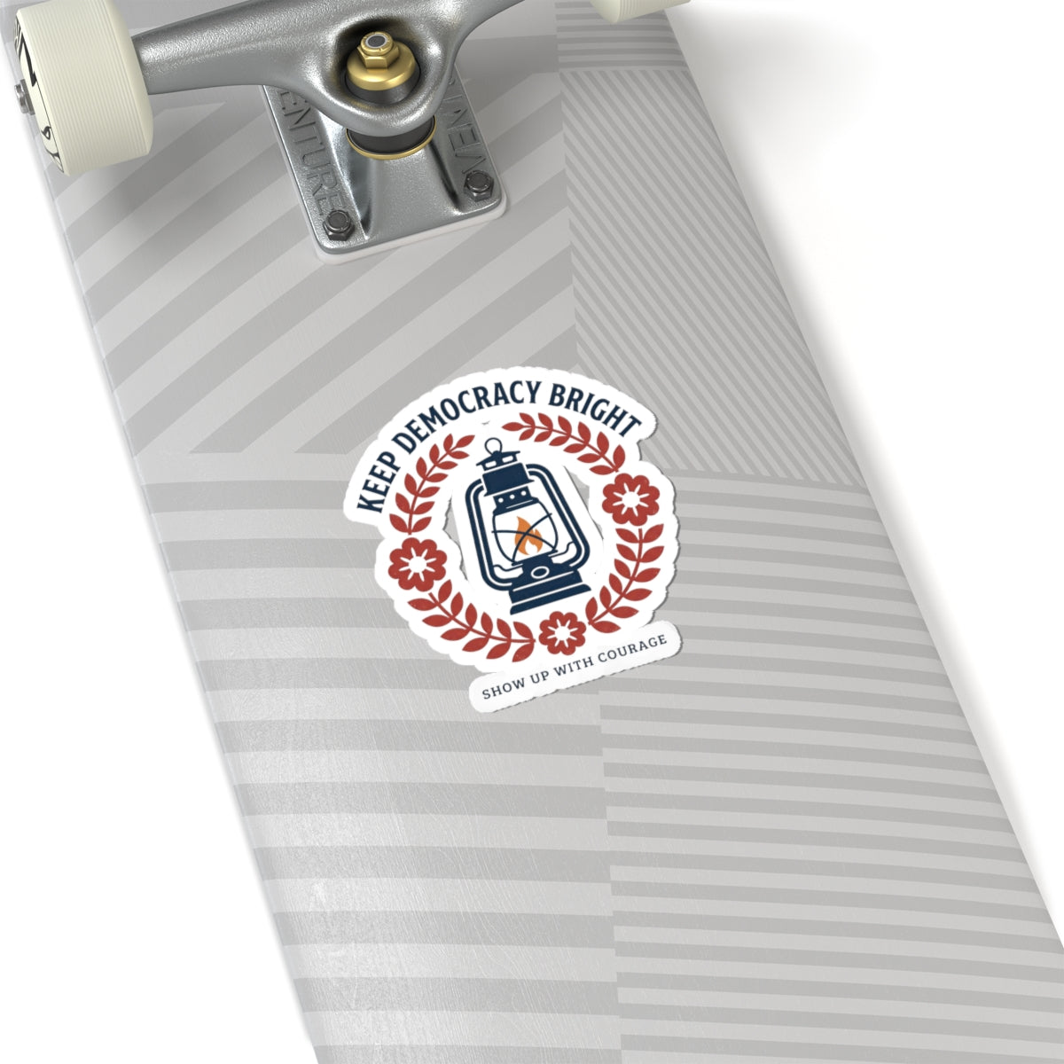 Keep Democracy Bright Lantern Sticker | Civic Courage, Participation