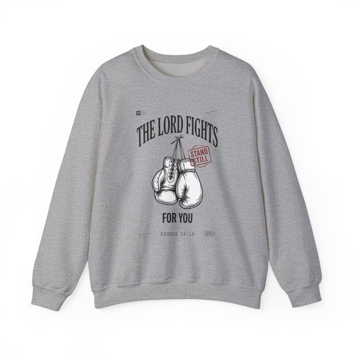 The Lord Fights Boxing Gloves Sweatshirt | Christian Streetwear, Scripture
