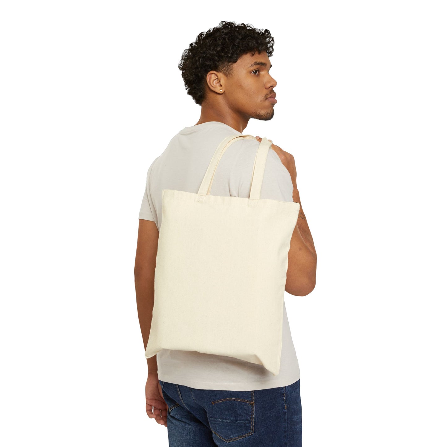 Minimalist Geometric Logo Cotton Tote Bag