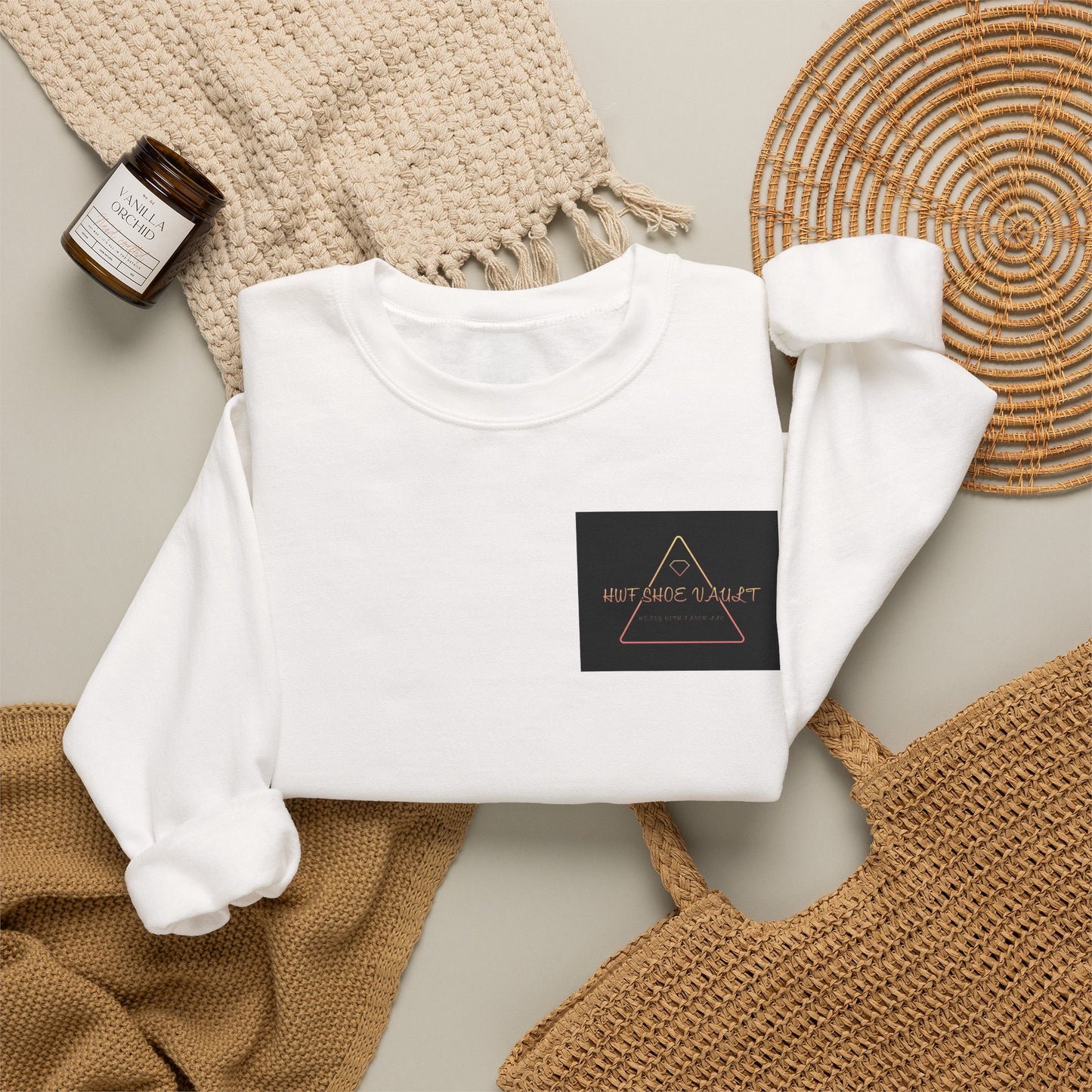 Minimalist Triangle Logo Sweatshirt — 'We Are The Problem' Chest Patch