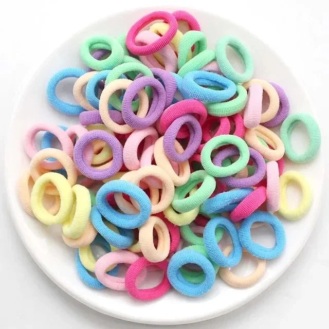 200-1000pcs Women Girls Colorful Nylon Elastic Hair Bands Ponytail Hold Small Hair Tie Rubber Bands Scrunchie Hair Accessories