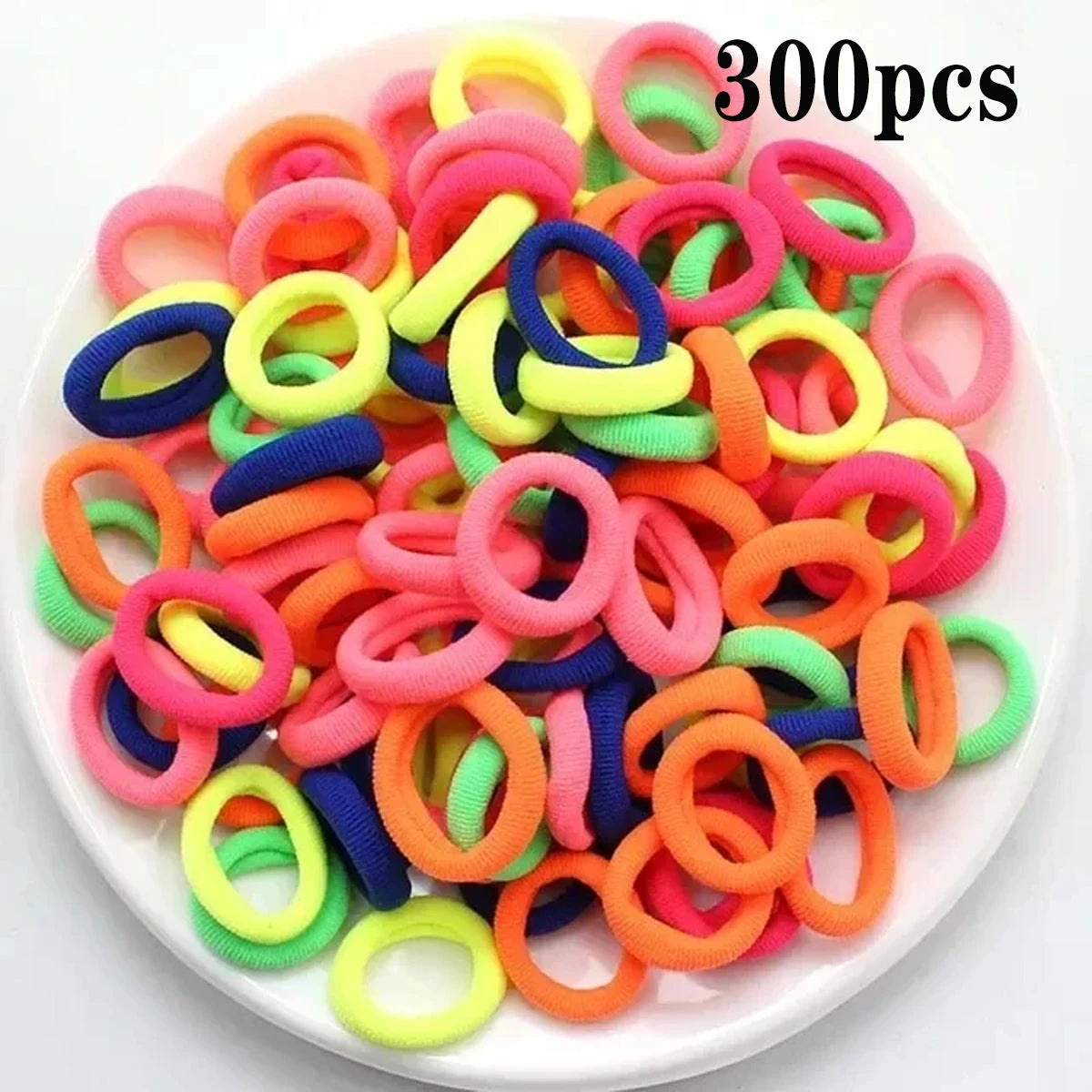 200-1000pcs Women Girls Colorful Nylon Elastic Hair Bands Ponytail Hold Small Hair Tie Rubber Bands Scrunchie Hair Accessories
