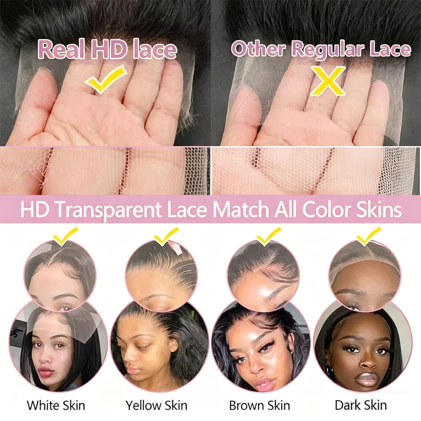 Brazilian Natural Body Wave Virgin Human Hair Wig HD Lace Frontal Closure 360 Wig 13x4 13x6 5x5 180% 200% Density 16-40 Inch Pre Bleached Knots