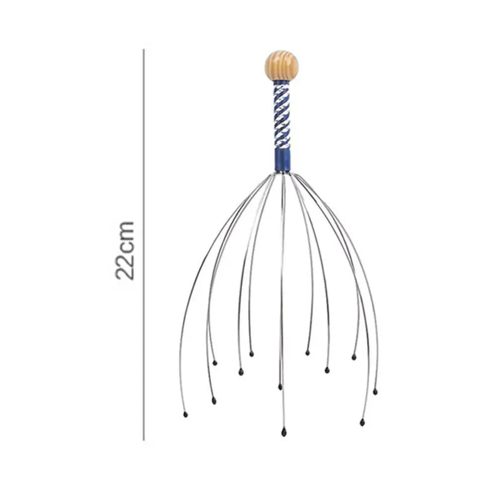 Octopus Head Massager Scratching Scalp Relaxation Relief Body Massager Scratcher Relieves Tension Health Care Tools Random Color