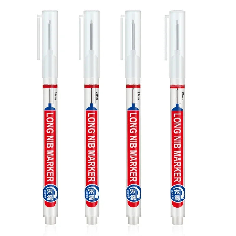 4PCS 20mm Deep Hole Long Nib Multi-Purpose Head Markers for Metal Perforating Pen Woodworking Decoration Art Supplies