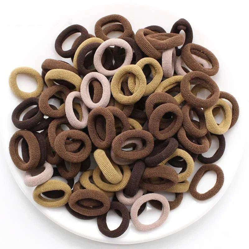 200-1000pcs Women Girls Colorful Nylon Elastic Hair Bands Ponytail Hold Small Hair Tie Rubber Bands Scrunchie Hair Accessories