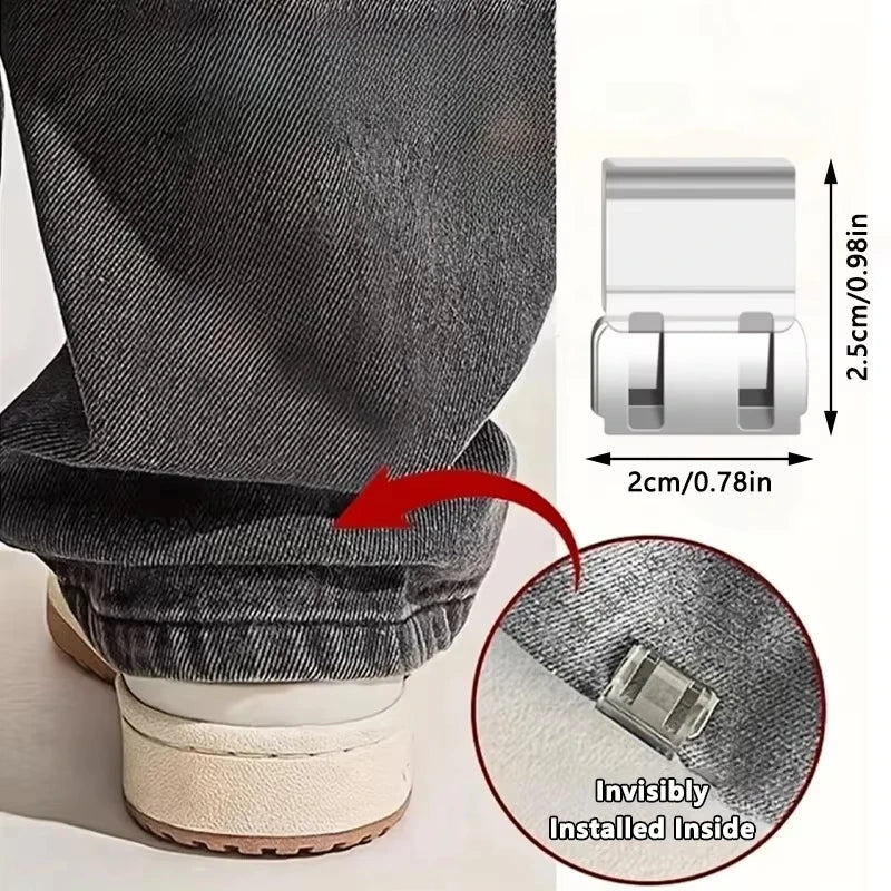 4~10PCS Invisible Leg Shortening Clip, Non-Slip Pants Edge Clip, Quick Fix Hem Clip, Hidden Pants Adjuster, Sewing Accessories