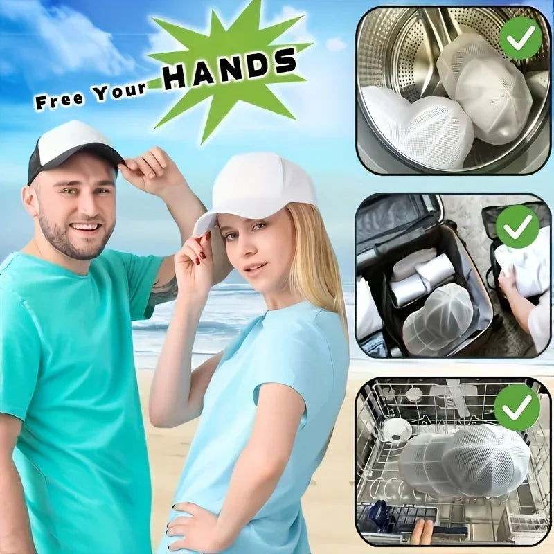 Hat cleaning cage for washing machines, hat cleaner with mesh bag,Hat bags or hat racks can be purchased separately.