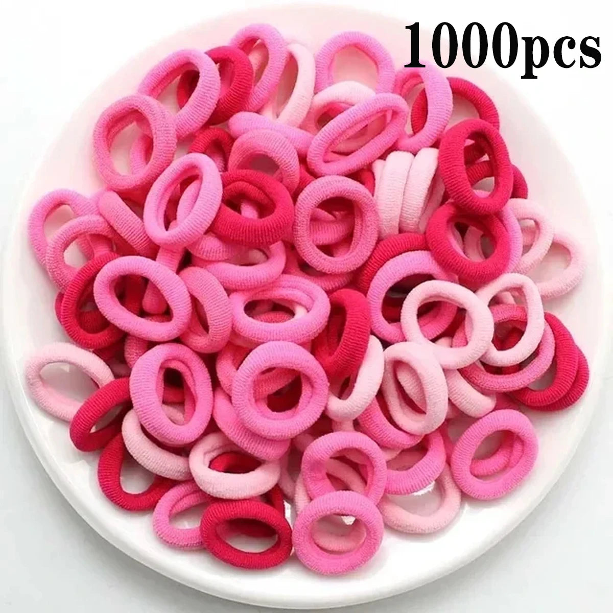 200-1000pcs Women Girls Colorful Nylon Elastic Hair Bands Ponytail Hold Small Hair Tie Rubber Bands Scrunchie Hair Accessories