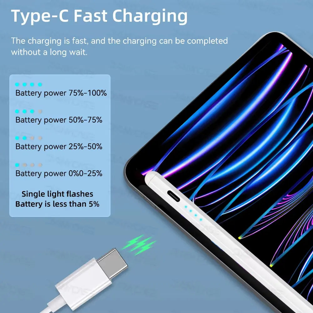 For Apple Pencil 2 Palm Rejection Power Display iPad Accessories iPad 2026 2025 2024 2019 2018 Pro 11 12.9 Air Mini Stylus Pen