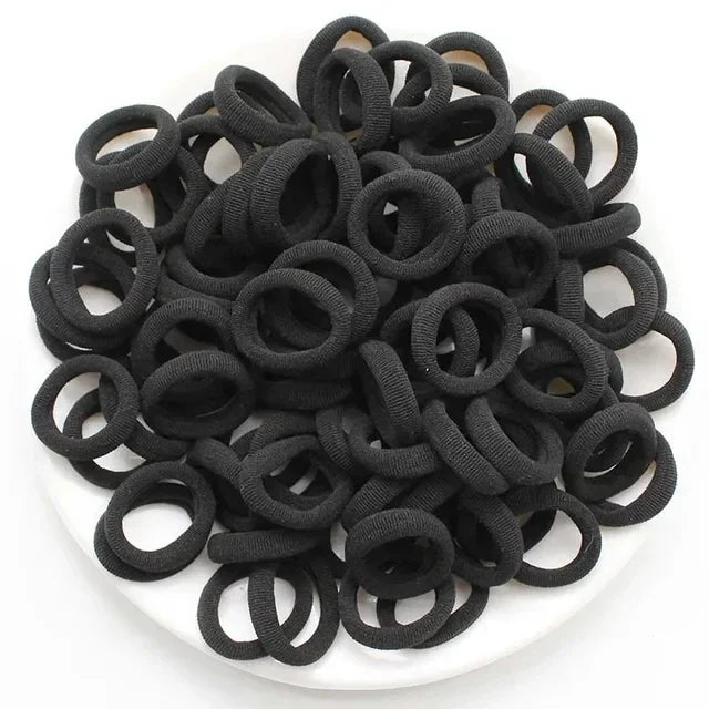 200-1000pcs Women Girls Colorful Nylon Elastic Hair Bands Ponytail Hold Small Hair Tie Rubber Bands Scrunchie Hair Accessories