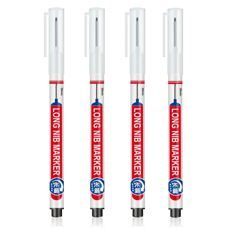 4PCS 20mm Deep Hole Long Nib Multi-Purpose Head Markers for Metal Perforating Pen Woodworking Decoration Art Supplies