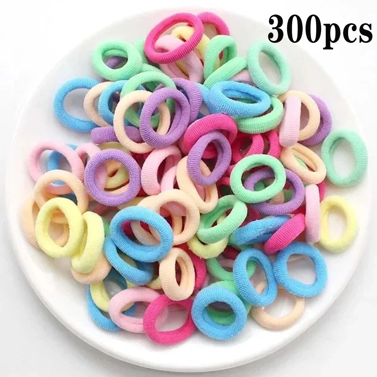 200-1000pcs Women Girls Colorful Nylon Elastic Hair Bands Ponytail Hold Small Hair Tie Rubber Bands Scrunchie Hair Accessories